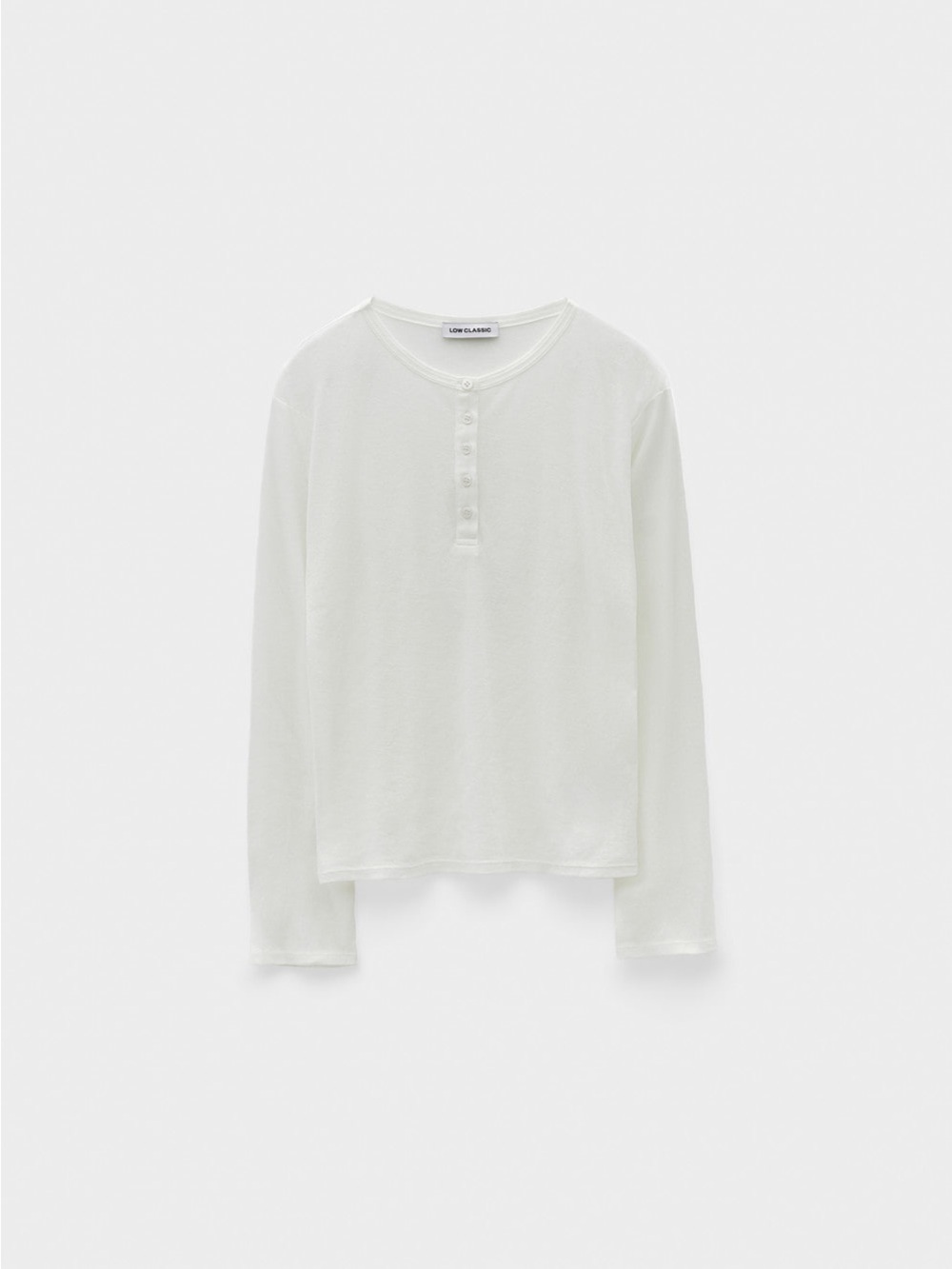 Long-Sleeve White Henley Tee by & Other Stories